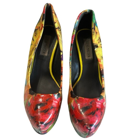 Steve Madden Dejavu Floral Multi Platform Stiletto Pumps Ultra Heels Women's 7M - Picture 3 of 13